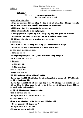 Giáo án Tổng hợp các môn Lớp 3, Tuần 8 - Năm học 2017-2018 - Nguyễn Thị Thúy - Trường Tiểu học Thượng Quận