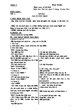 Giáo án Tổng hợp các môn Lớp 3, Tuần 9 - Năm học 2017-2018 - Phạm Thị Hoa - Trường Tiểu học Thượng Quận