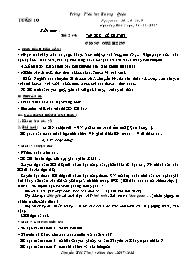 Giáo án Tổng hợp các môn Lớp 3, Tuần 10 - Năm học 2017-2018 - Nguyễn Thị Thúy - Trường Tiểu học Thượng Quận