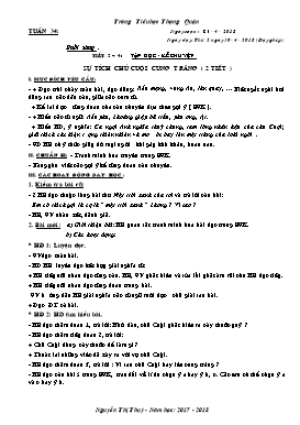 Giáo án Tổng hợp các môn Lớp 3, Tuần 33 - Năm học 2017-2018 - Nguyễn Thị Thúy - Trường Tiểu học Thượng Quận