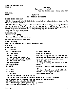 Giáo án Tổng hợp các môn Lớp 5, Tuần 1 - Năm học 2017-2018 - Phạm Thị Hoa - Trường Tiểu học Thượng Quận