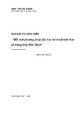 Sáng kiến kinh nghiệm Đổi mới phương pháp dạy học mĩ thuật mới theo phương pháp Đan Mạch