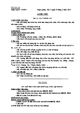 Thiết kế bài dạy lớp 5 - Tuần 24 Năm học 2014-2015