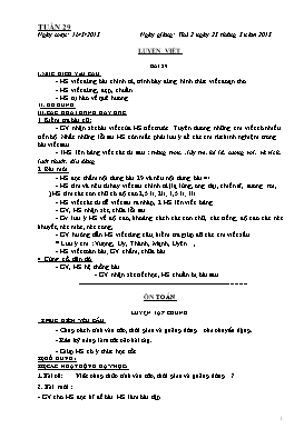 Thiết kế bài dạy lớp 5 - Tuần 29 Năm học 2014-2015