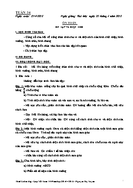 Thiết kế bài dạy lớp 5 - Tuần 34 Năm học 2014-2015