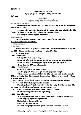 Thiết kế bài dạy lớp 5A - Tuần 19 Năm học 2016-2017 - Nguyễn Thị Thanh Loan