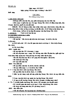 Thiết kế bài dạy lớp 5A - Tuần 21 Năm học 2016-2017 - Nguyễn Thị Thanh Loan
