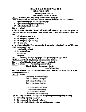 Đề đánh giá học sinh Tiểu học môn Tiếng Việt Lớp 5 - Trần Thị Chuyên (Có hướng dẫn chấm)