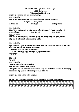 Đề đánh giá học sinh Tiểu học môn Tiếng Việt Lớp 5 - Vũ Đình Côi (Có hướng dẫn chấm)
