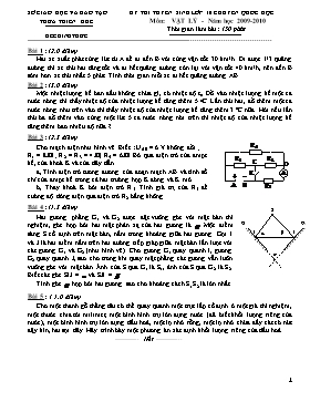 4 Đề thi tuyển sinh Lớp 10 Chuyên Quốc học môn Vật lý - Sở GD&ĐT Thừa Thiên Huế (Có đáp á