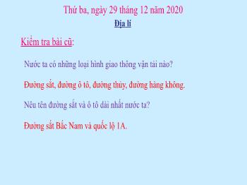 Bài giảng Địa lí Lớp 5 - Bài 15: Thương mại và du lịch - Năm học 2020-2021