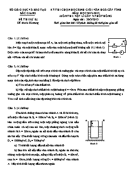 Đề thi chọn học sinh giỏi văn hóa cấp tỉnh môn Vật lý Lớp 9 - Sở GD&ĐT Bắc Giang (Có đáp án)