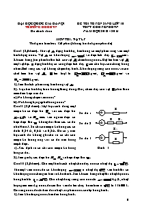Đề thi tuyển sinh vào 10 THPT Chuyên KHTN môn Vật lý - Đề chính thức - Trường Đại học Khoa học Tự nhiên, Đại học Quốc gia Hà Nội (Có đáp án)