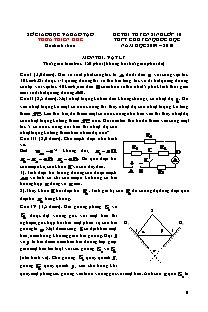 Đề thi tuyển sinh vào 10 THPT Chuyên Quốc Học môn Vật lý - Sở GD&ĐT Thừa Thiên Huế (Có đáp án)