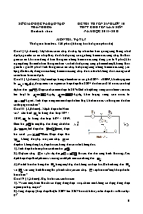 Đề thi tuyển sinh vào Lớp 10 THPT Chuyên Lam Sơn môn Vật lý - Sở GD&ĐT Thanh Hóa (Có đáp án)