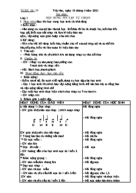 Giáo án Âm nhạc Khối Tiểu học - Tuần 34 - Năm học 2020-2021