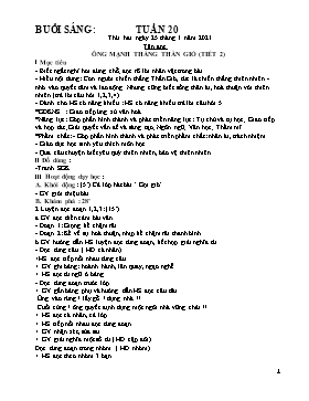 Giáo án Các môn 2 - Tuần 20 - Năm học 2020-2021
