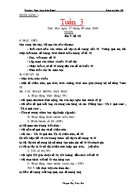 Giáo án Lớp 1 (Buổi sáng) - Tuần 3 - Năm học 2020-2021 - Phạm Thị Thu Hà