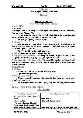 Giáo án Lớp 3 - Tuần 21 - Năm học 2020-2021 - Bùi Thị Bích Hiền