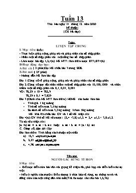 Giáo án Tổng hợp các môn Lớp 5 - Tuần 13 - Năm học 2020-2021