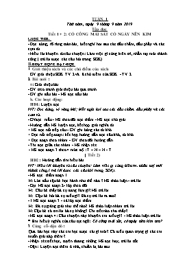 Giáo án Các môn Khối 2 - Tuần 1 - Năm học 2019-2020