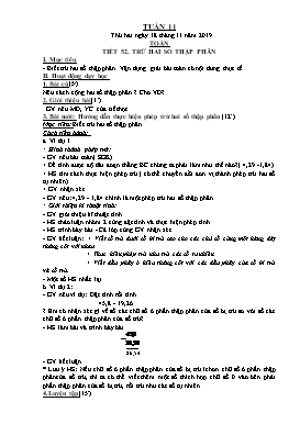 Giáo án Các môn Khối 5 - Tuần 11 - Năm học 2019-2020