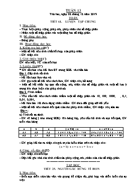 Giáo án Các môn Khối 5 - Tuần 13 - Năm học 2019-2020