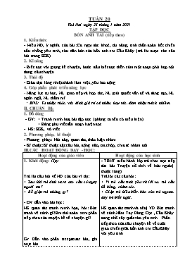 Giáo án Các môn Lớp 4 - Tuần 20 - Năm học 2020-2021