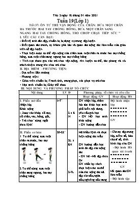 Giáo án Giáo dục thể chất Khối Tiểu học - Tuần 19 - Năm học 2020-2021