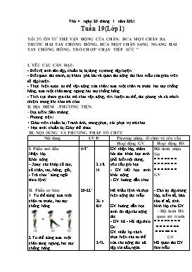 Giáo án Giáo dục thể chất Lớp 1 - Tuần 19 - Năm học 2020-2021
