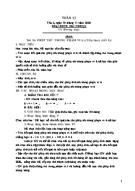 Giáo án Khối 1 - Tuần 12 - Năm học 2020-2021