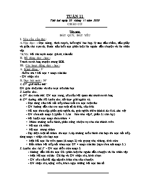 Giáo án Khối 3 - Tuần 11 - Năm học 2020-2021
