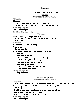 Giáo án Khối 3 - Tuần 5 - Năm học 2020-2021