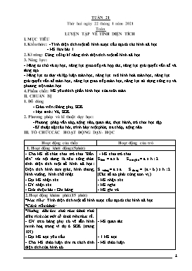 Giáo án Khối 5 soạn theo ĐHPTNLHS - Tuần 21 - Năm học 2020-2021