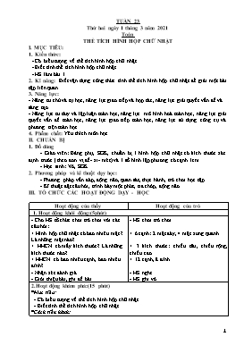 Giáo án Khối 5 soạn theo ĐHPTNLHS - Tuần 23 (Tiếp) - Năm học 2020-2021