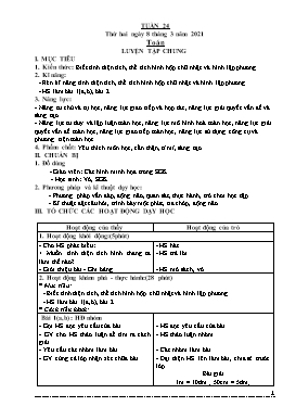 Giáo án Khối 5 soạn theo ĐHPTNLHS - Tuần 24 - Năm học 2020-2021