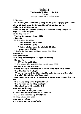 Giáo án Khối 5 - Tuần 11 - Năm học 2020-2021