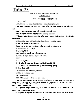 Giáo án Lớp 1 (Buổi chiều) - Tuần 23 - Năm học 2020-2021 - Phạm Thị Thu Hà