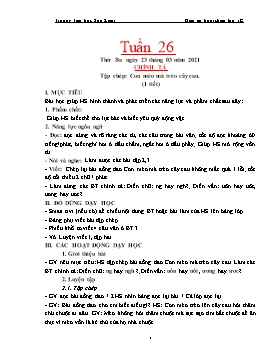 Giáo án Lớp 1 (Buổi chiều) - Tuần 26 - Năm học 2020-2021 - Trường tiểu học Sơn Kim 1