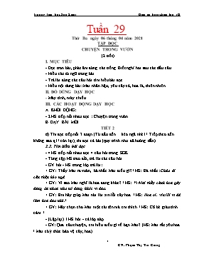 Giáo án Lớp 1 (Buổi chiều) - Tuần 29 (Tiếp) - Năm học 2020-2021 - Phạm Thị Trà Giang