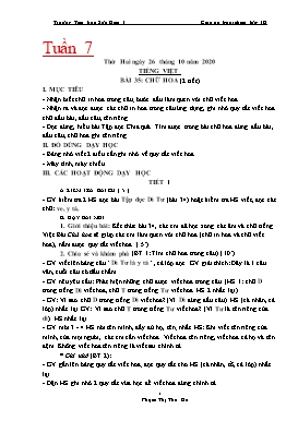 Giáo án Lớp 1 (Buổi chiều) - Tuần 7 - Năm học 2020-2021 - Phạm Thị Thu Hà