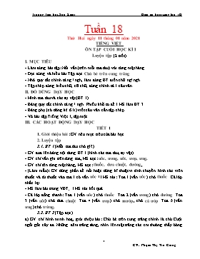 Giáo án Lớp 1 (Buổi sáng) - Tuần 18 - Năm học 2020-2021 - Phạm Thị Trà Giang