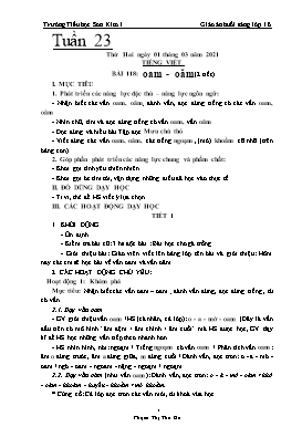 Giáo án Lớp 1 (Buổi sáng) - Tuần 23 - Năm học 2020-2021 - Phạm Thị Thu Hà