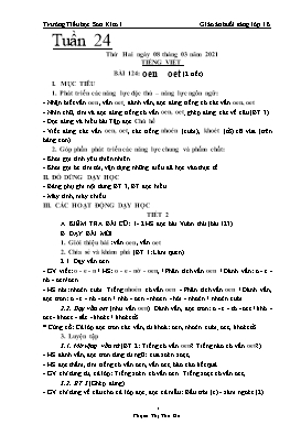 Giáo án Lớp 1 (Buổi sáng) - Tuần 24 - Năm học 2020-2021 - Phạm Thị Thu Hà