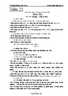 Giáo án Lớp 1 (Buổi sáng) - Tuần 25 - Năm học 2020-2021 - Phạm Thị Thu Hà