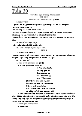 Giáo án Lớp 1 (Buổi sáng) - Tuần 30 - Năm học 2020-2021 - Phạm Thị Thu Hà