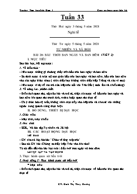 Giáo án Lớp 1 (Buổi sáng) - Tuần 33 - Năm học 2020-2021 - Đinh Thị Thúy Hương