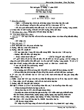 Giáo án Lớp 3 (Buổi chiều) - Tuần 10 - Năm học 2020-2021 - Trần Thị Tuyết