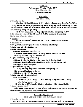 Giáo án Lớp 3 (Buổi chiều) - Tuần 13 - Năm học 2020-2021 - Trần Thị Tuyết