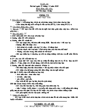 Giáo án Lớp 3 (Buổi chiều) - Tuần 14 - Năm học 2020-2021 - Trần Thị Tuyết